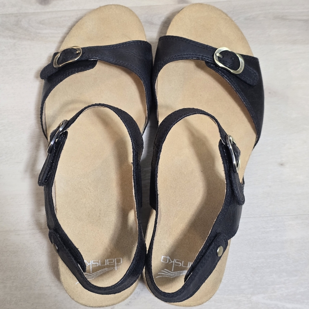 Dansko Womens Tricia Black Ankle Strap Heels EUR 42 US 11.5 - Picture 10 of 14
